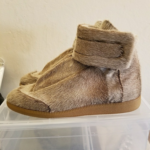maison margiela fur shoes